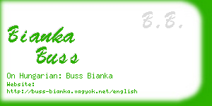 bianka buss business card